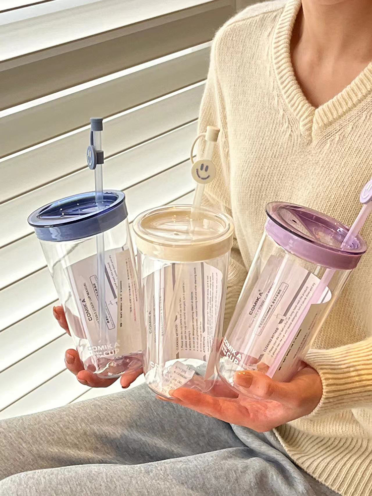 【现货秒发】COMIKA口咔气泡杯吸管杯大容量水杯便携学生杯子水壶