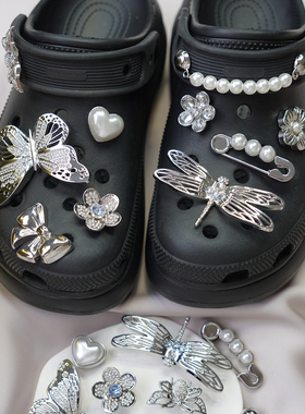 金属鞋花适配crocs洞洞鞋