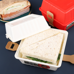 外带汉堡三明治包装盒防压便当糕点蛋糕野餐露营早餐携带打包盒子