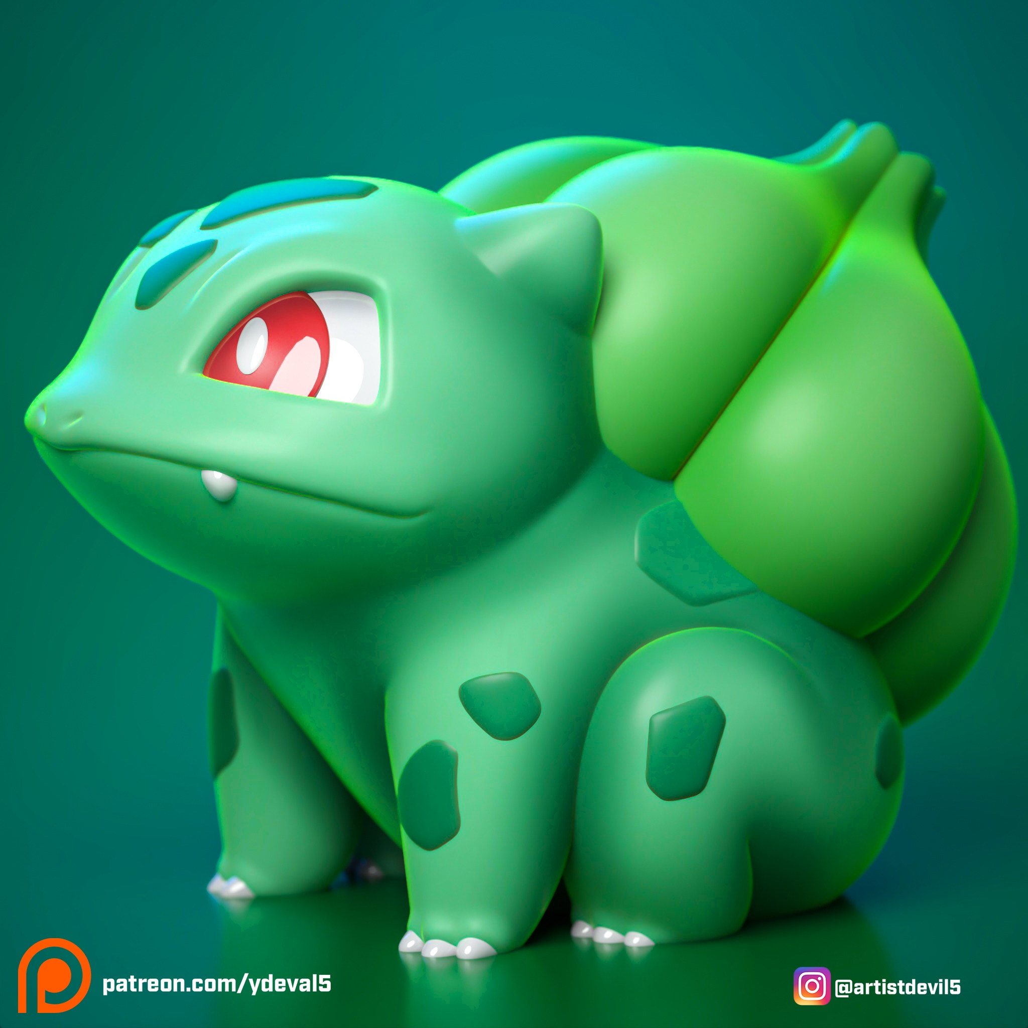 妙蛙种子精灵宝可梦3D打印树脂GK白模手办口袋妖怪动漫二次元摆件