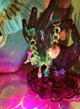 欧美风复古镀金手链