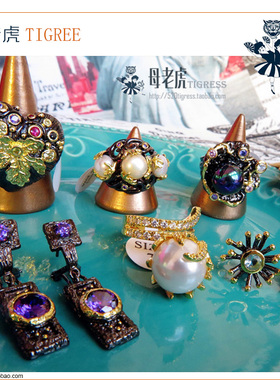 独家小众低调奢华风复古戒指