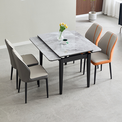 可伸缩折叠岩板餐桌小户型饭桌子