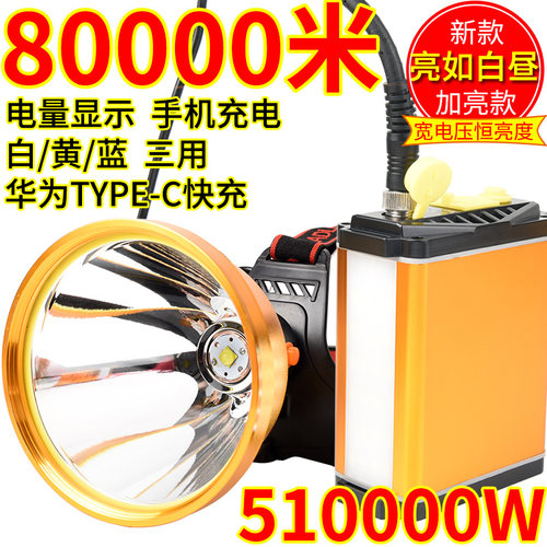 LED锂电P100强光分体式头灯