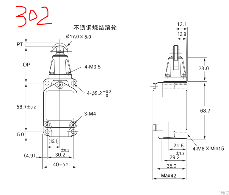 行程开关zxl707032704901330230130726-大iop轮子限位开关