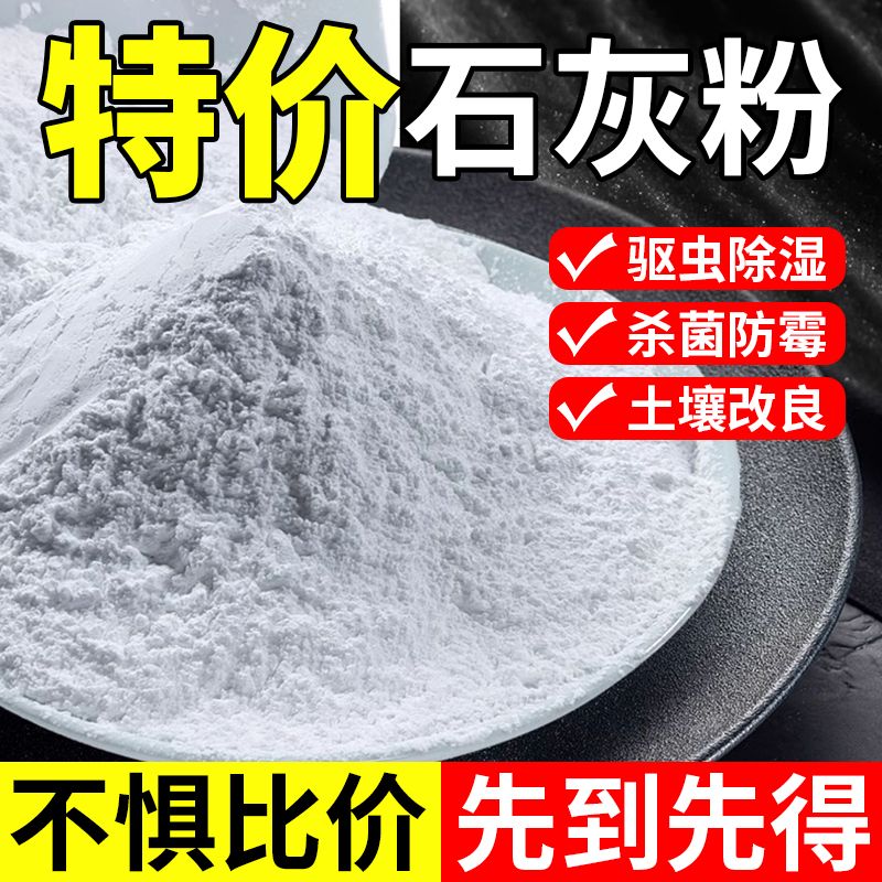 驱虫石灰粉农用食用石灰净化室内防潮防霉土壤消毒干燥剂除湿净水