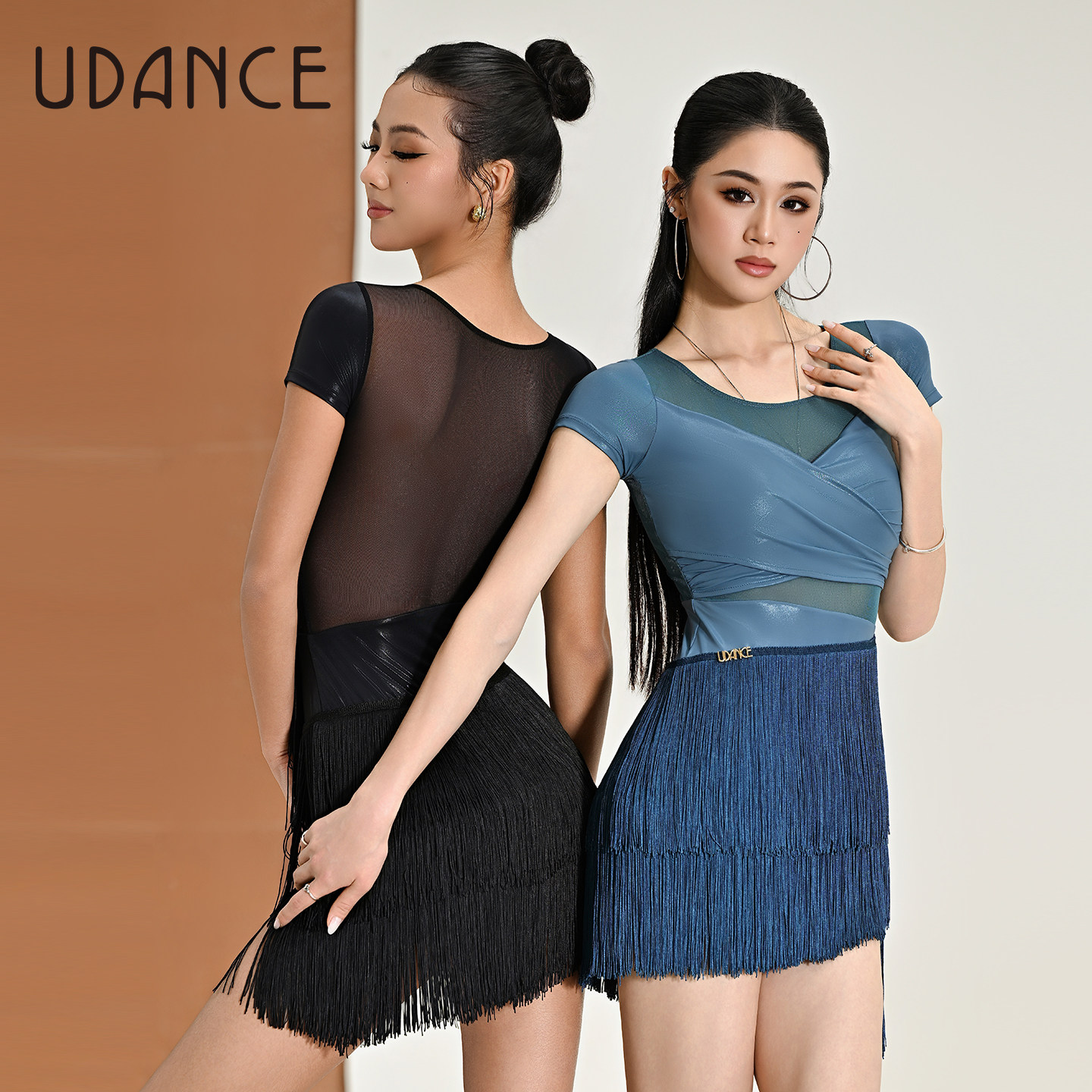 UDANCE2026新款拉丁舞服女成人舞蹈服练功服套装流苏连衣裙 BD106