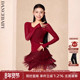 dancebaby专业拉丁舞上衣女新款 跳舞衣服舞衣国标交谊舞服成人217