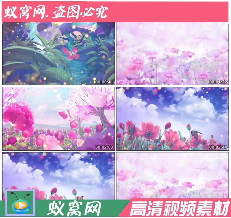 S631 文明花开 心绣未来 配乐成品 花开 鲜花盛开高清视频素材