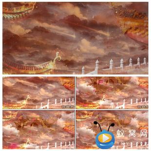 S3051 《梦回敦煌》少儿节目晚会舞台舞美LED动态背景视频素材