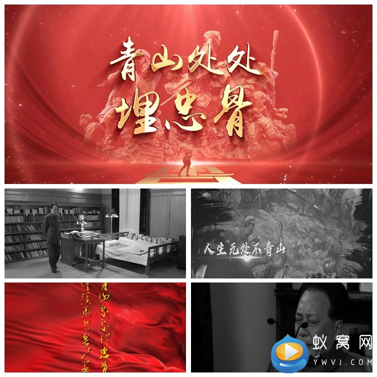 s4476《青山处处埋忠骨》课文 课件抗美援朝演讲朗诵背景视频素材
