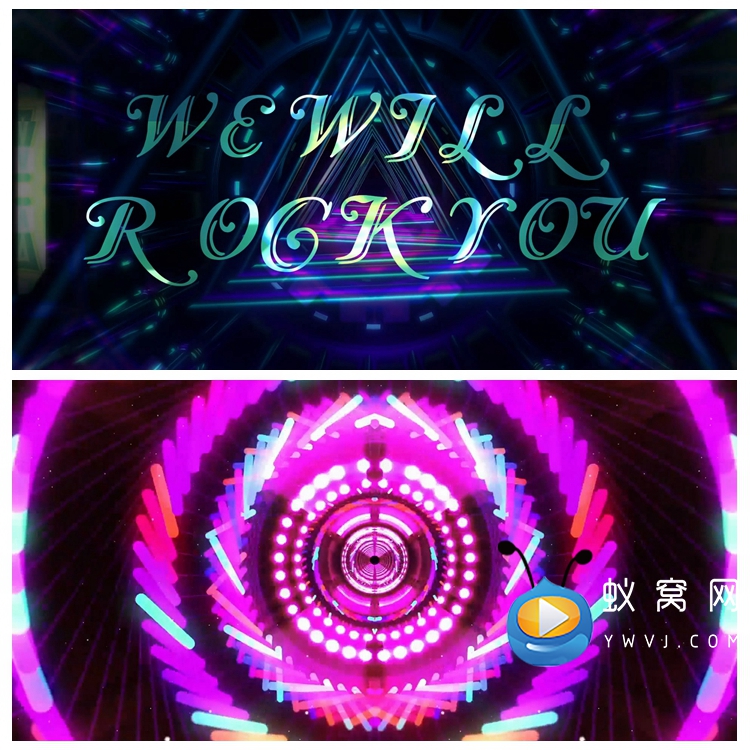 S5349《We Will Rock You》街舞 拉丁 爵士恰恰LED大屏 视频素材