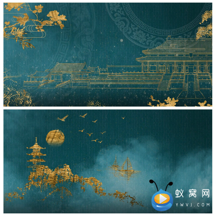 S3405 酒狂 古琴古筝演奏 中式汉服旗袍秀 演出LED 背景视频素