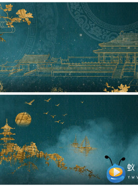 S3405 酒狂 古琴古筝演奏 中式汉服旗袍秀 演出LED 背景视频素