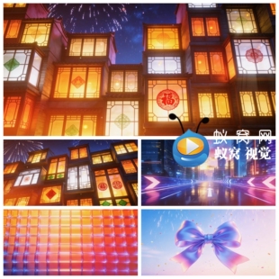 S7475 歌曲MV 伴奏 春晚节目歌曲MVLED大屏背景视频素材 每道光