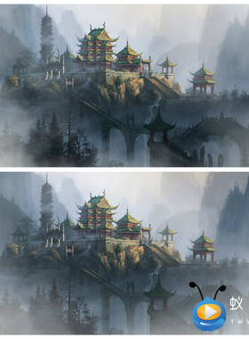 S3375 《仙女散花》仙境仙宫仙  舞蹈LED节目大屏舞美背景视频素