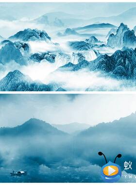 S4706《唐诗里的中国》 古诗朗诵 水墨中国风山水 视频素材