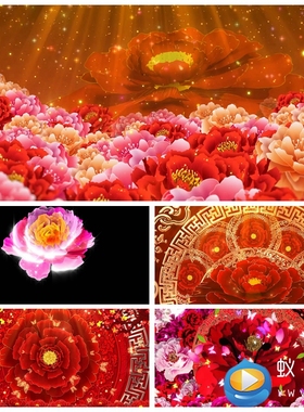 S2347《花儿那样红》 少儿舞蹈 喜庆舞台LED大屏背景视频素材制作