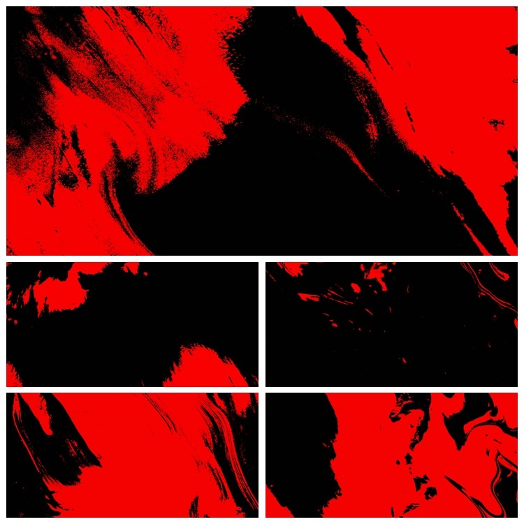 s2097 酷炫抽象红色水墨翻滚dj劲爆摇滚音乐背景视频素材