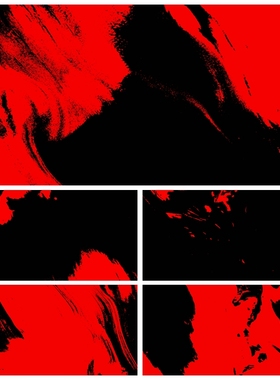 S2097 酷炫抽象红黑色水墨翻滚DJ劲爆摇滚音乐背景视频素材