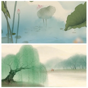 S3767少儿舞蹈 春天 古诗中国风 LED背景大屏视频素材 唐诗里