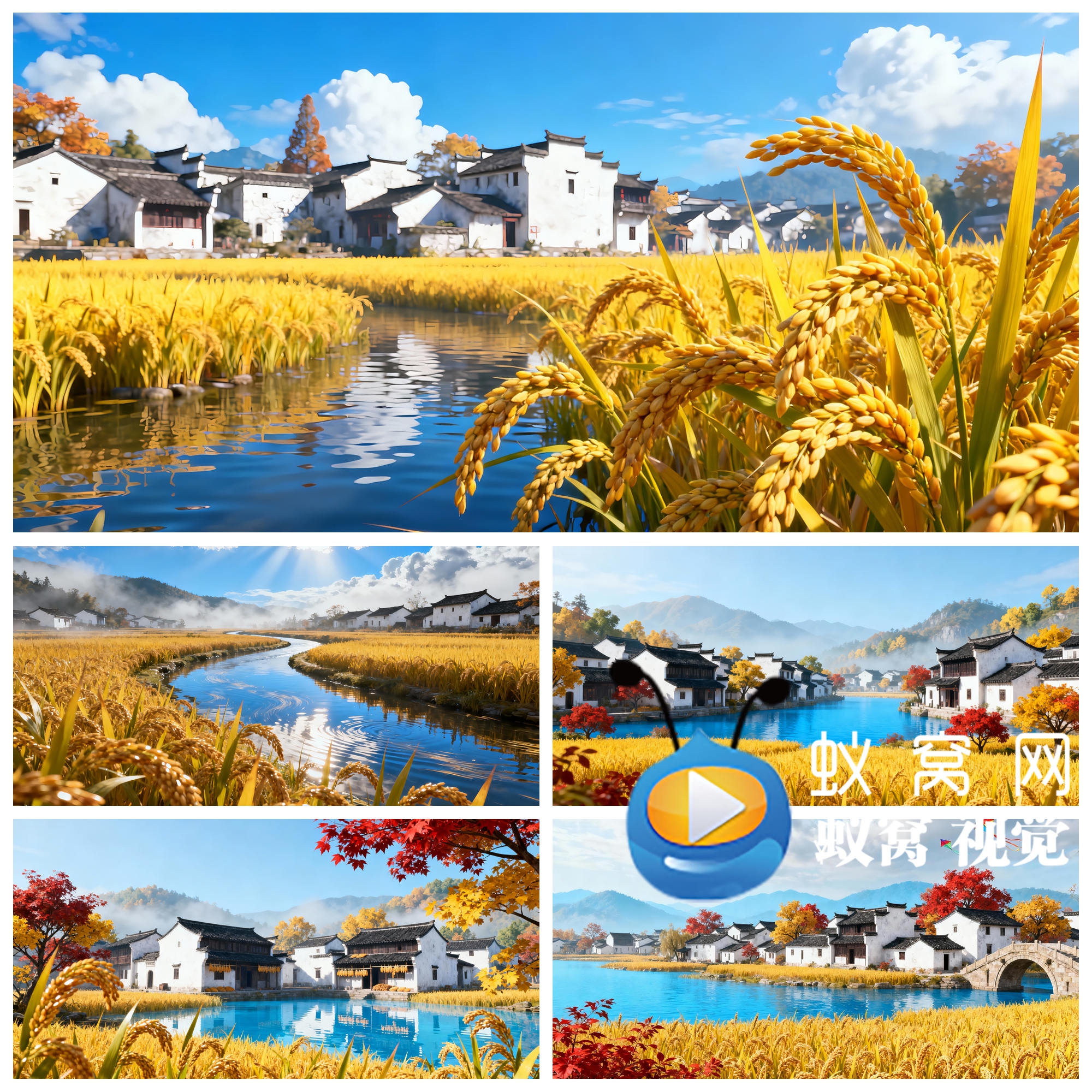 S7088舞蹈《秋日》 江南水乡中国舞丰收唯美文艺汇演背景视频素材