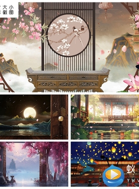 S5207《霓裳》古典舞中式 舞蹈 舞美晚会演出LED大屏背景视频素材