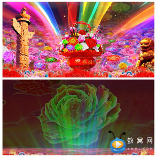 S3389 开场舞 《花开中国年》 喜庆春晚 演出LED舞美背景视频素材