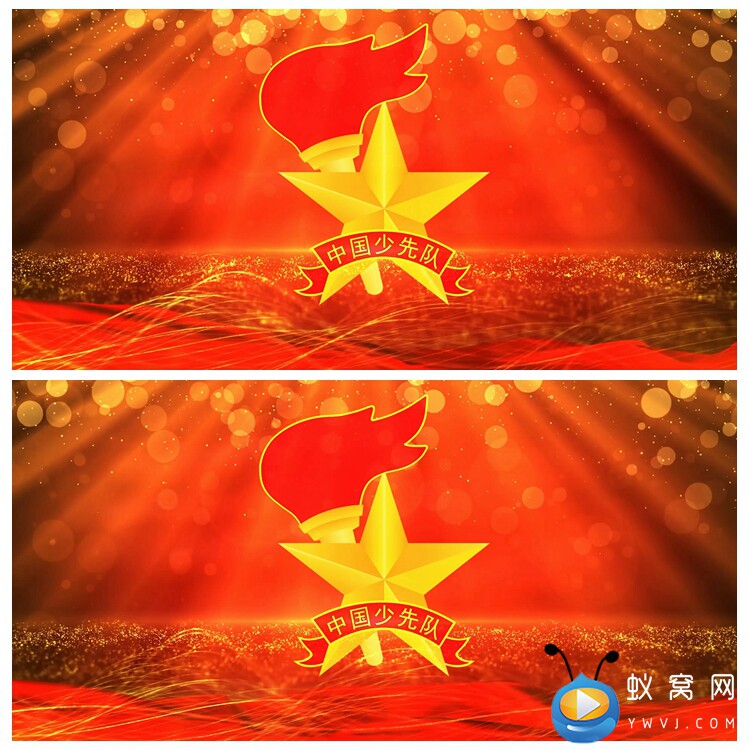 S1965 中国少年先锋队 少先队 队歌 2020新版队徽 超清视频素材