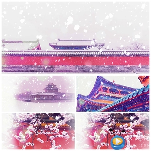 S1515 雪落下的声音 MV 配乐成品 LED节目大屏幕背景视频素材制作