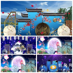 S2391旗袍秀 汉服秀 中国风民国风节目LED背景视视频素材