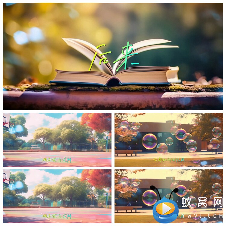 s5108《后来》伴奏 字幕版 校园 青春 led大屏 背景视频素材