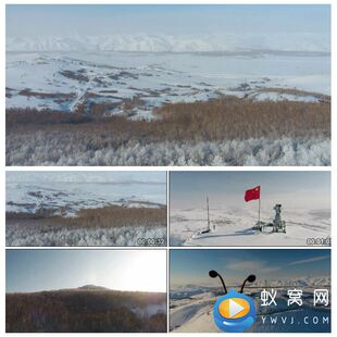 S2987 边疆 边塞 雪原 雪林视频素材