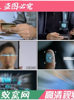 S454 支付方式 人脸识别 大数据 云计算区块链 数字城市视频素材