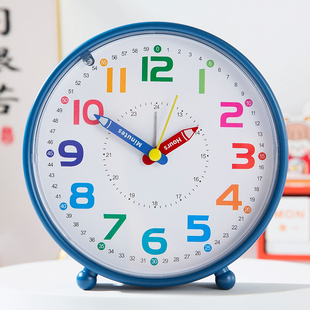 闹钟学生简约宿舍桌面儿童起床神器男女孩大字早教床头老人时钟表