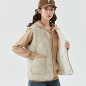 秋冬羽绒棉马甲女保暖坎肩背心打底内穿棉袄内胆宽松大码 防寒棉服