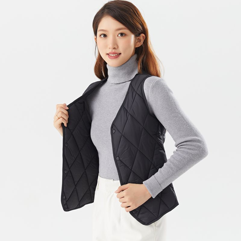 衫宣轻薄短款羽绒棉马甲
