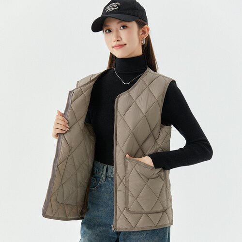 衫宣羽绒棉马甲保暖棉背心