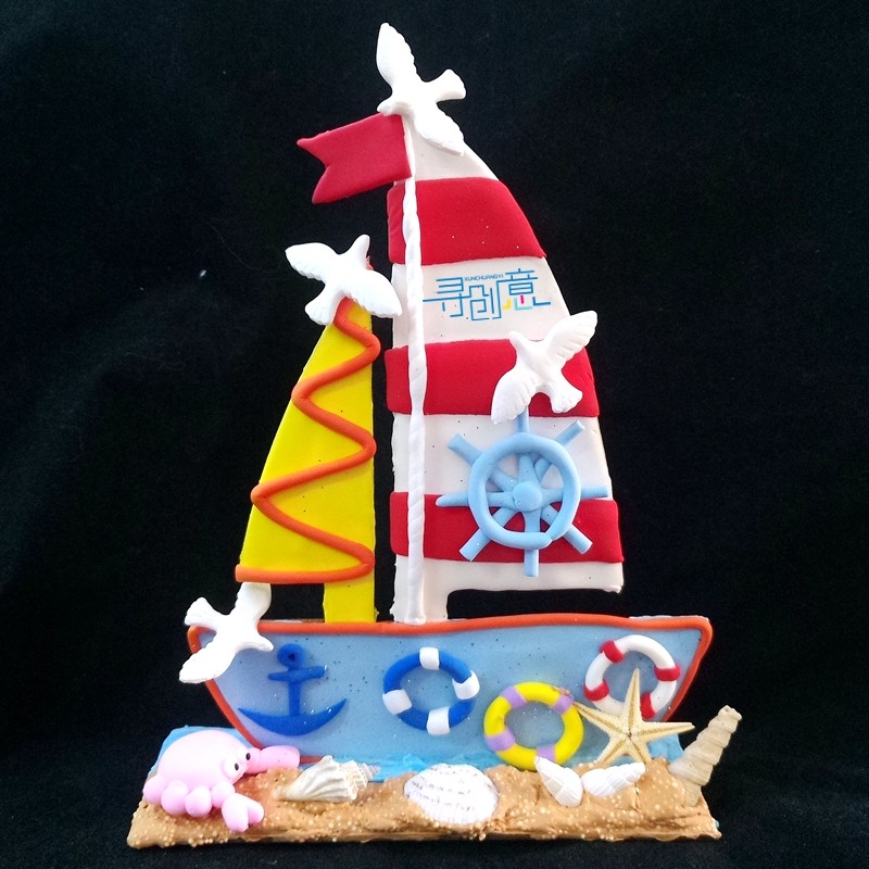 【帆船】交通工具主题超轻粘土白胚模具diy寻创意美术手工