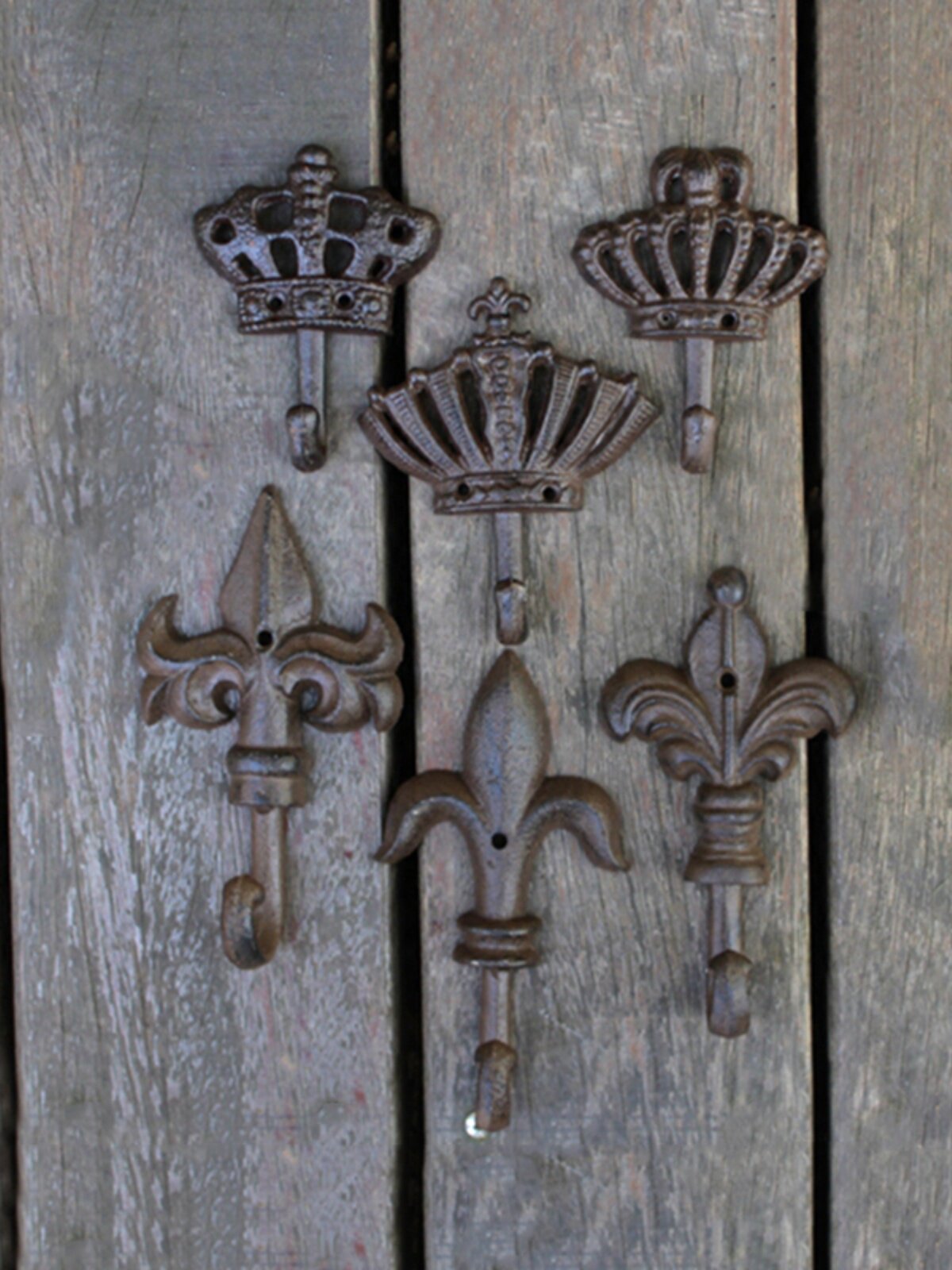 GEJIA RUIER 유럽 크라운 시리즈 복고풍 주철 철 후크 코트와 모자 후크 장식 후크 벽 장식