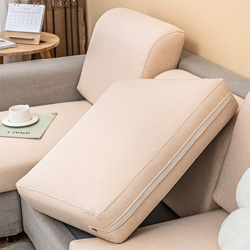 定制雪尼尔棉麻全包拉链沙发套罩