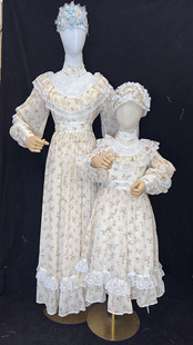 vintage沐风少女gunnesax风原创碎花连衣裙甜美可爱大方亲子款