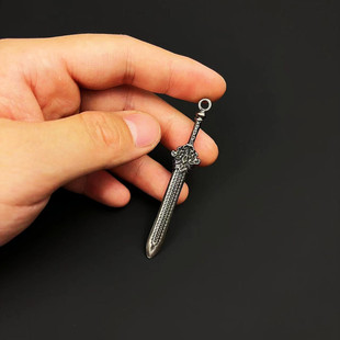 养剑葫芦小型剑乾坤剑八卦轩辕剑金属古风摆件超小饰品8cm迷你剑