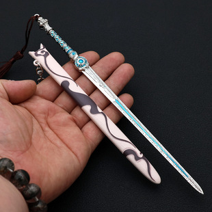 仙剑4影视周边云天河望舒剑武器模型玩具全金属工艺品合金摆件