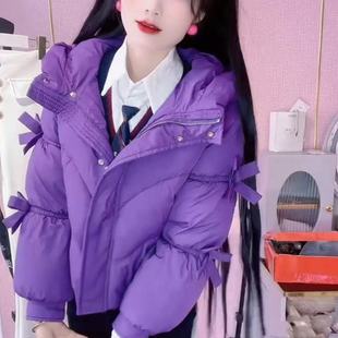 面包服厚款轻便冬季菱格短款爆款小个子厚棉袄女款韩系女洋气新款