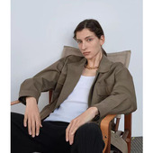 2024年秋季 补单 新款 简约工装 领收腰风衣女 外套女宽松西装 爆款