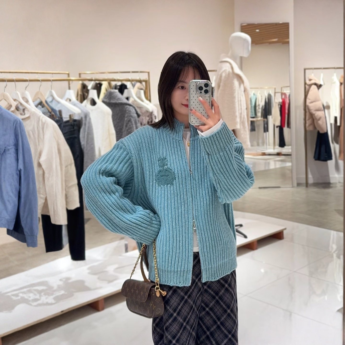 【奢定SHX】2026春季新款立领拉链长袖宽松时尚女装百搭针织外套,女装/女士精品,毛针织衫,淘宝优惠券,粉丝福利购,淘宝优惠卷