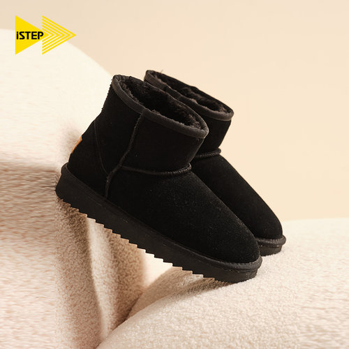 istep新款防水防滑时尚雪地靴