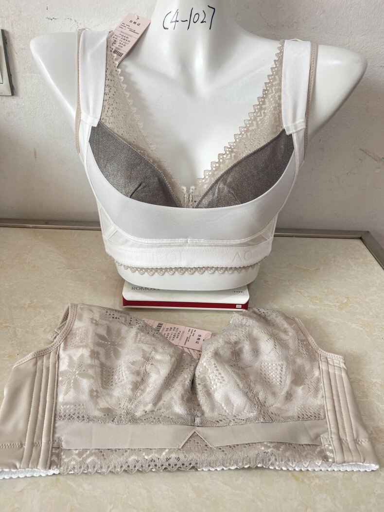 傲雪棋内衣c4-1027银纤维无海绵无钢圈聚拢超薄前后银纤维调整