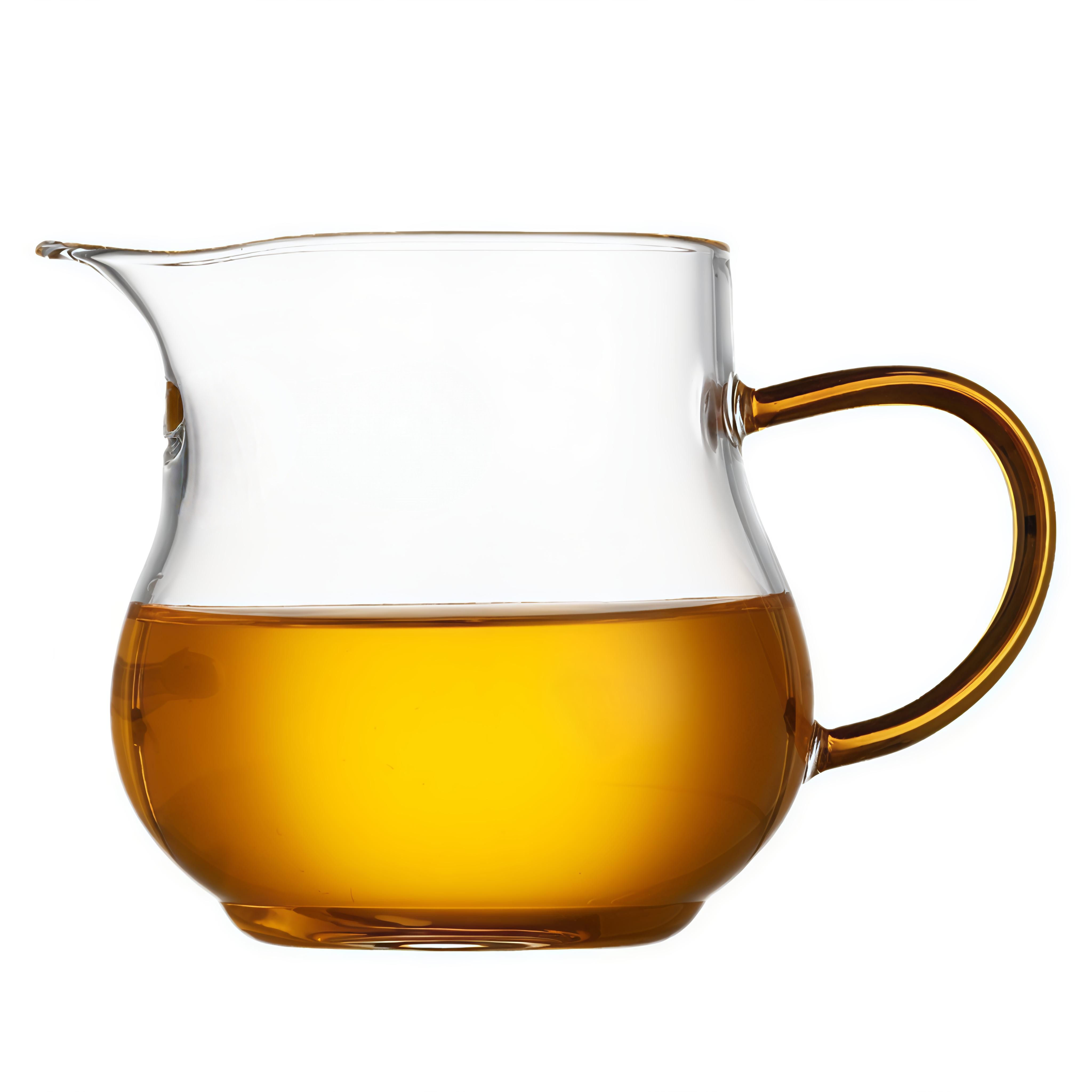 加厚玻璃泡茶杯海分器日式月牙公漏一体大容量家用道高硼硅过